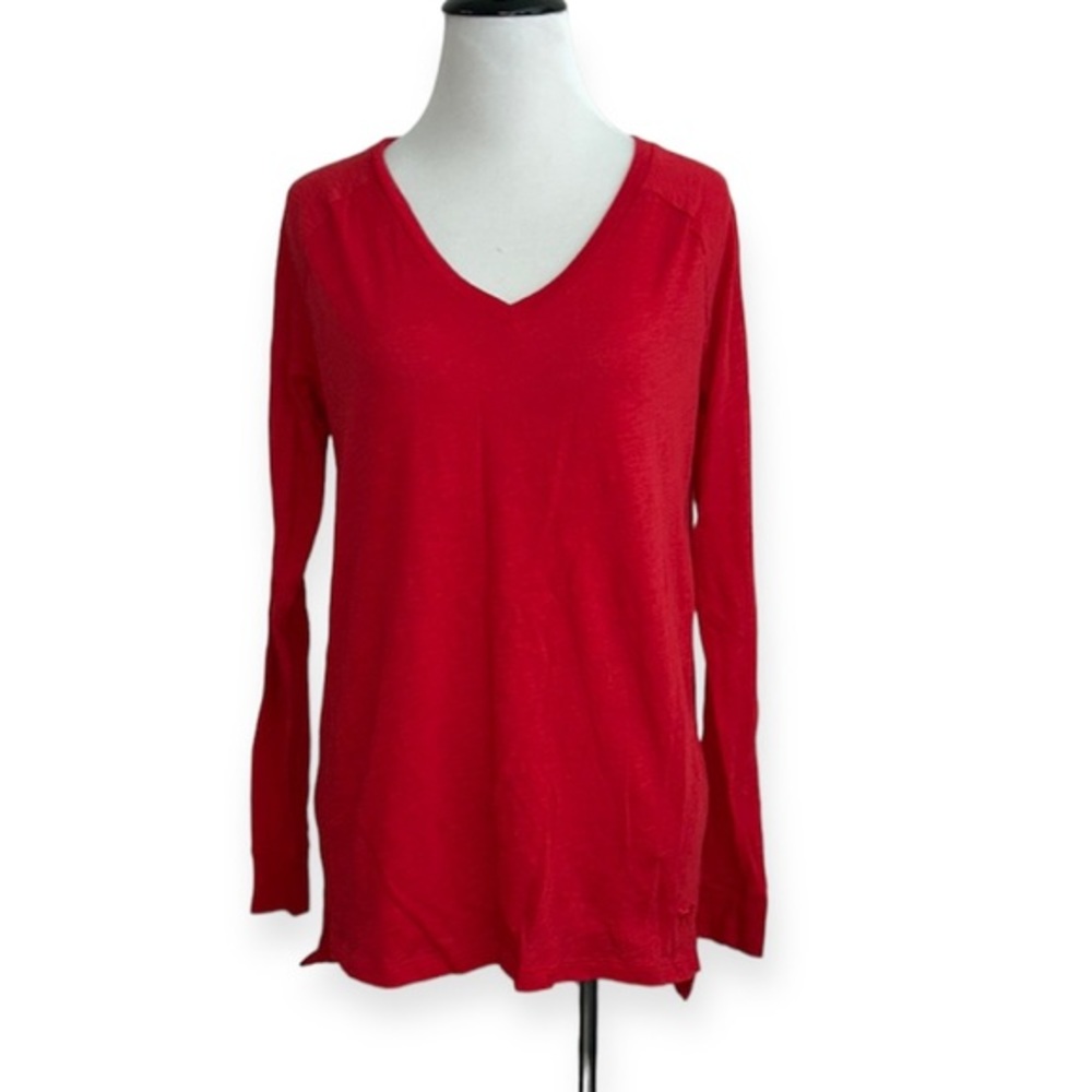 5/$30 🎈 Pink Victorias Secret XS red long sleeved tee